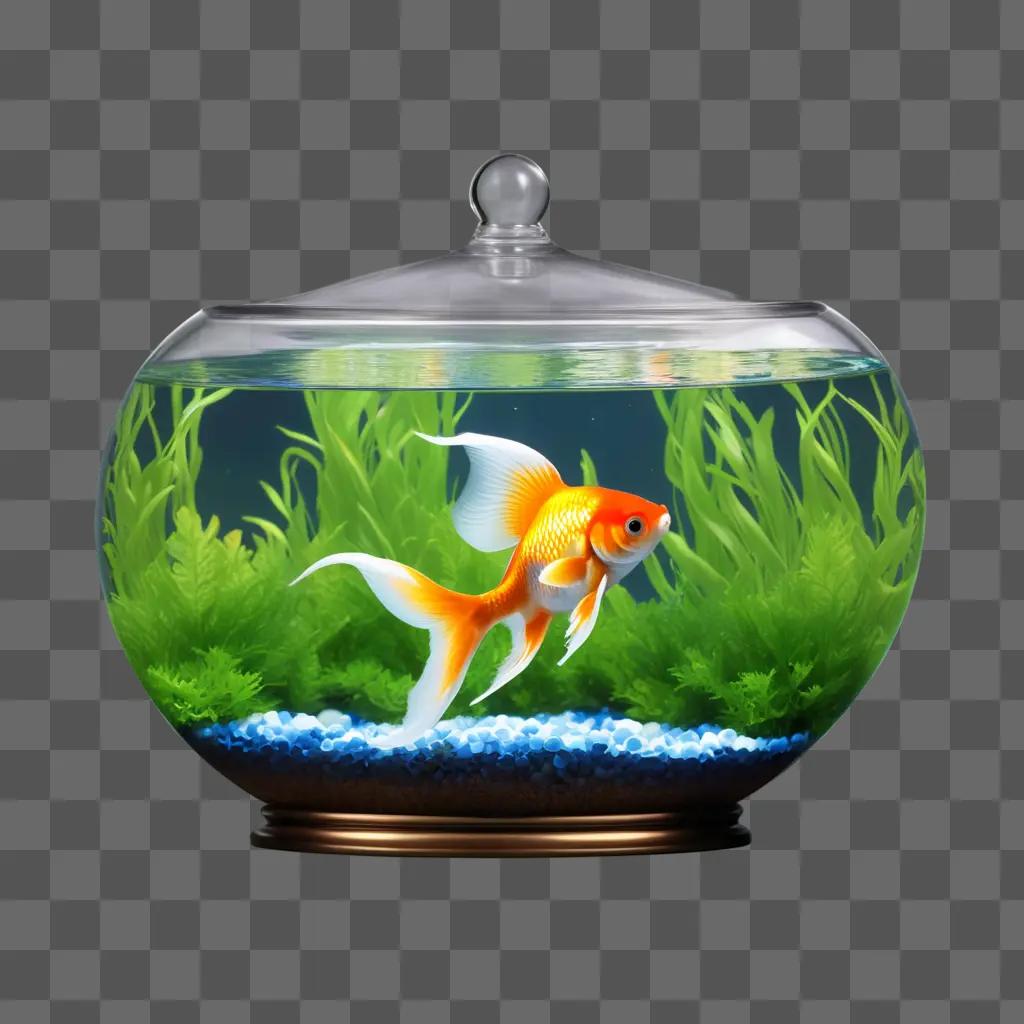 goldfish in a clear glass aquarium