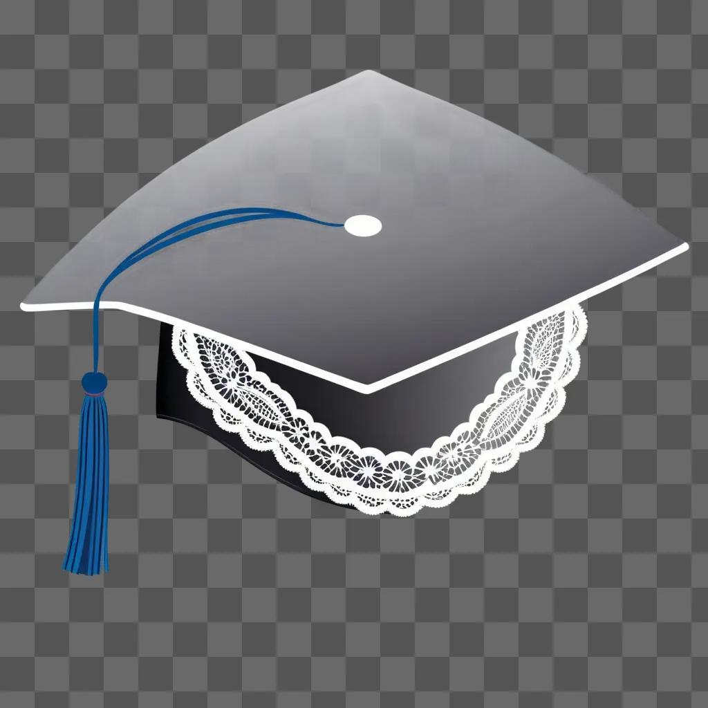 graduation hat with a tassel and lace