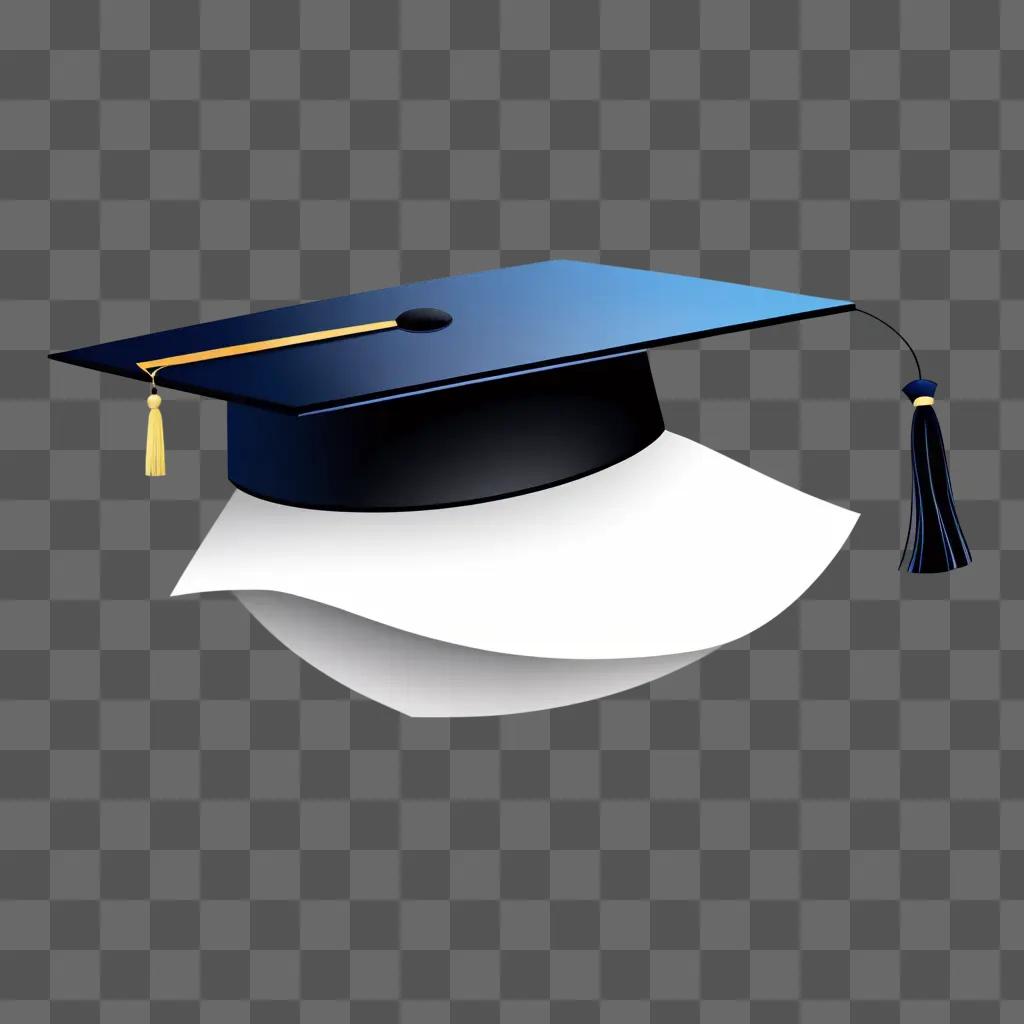 graduation hat with a tassel on a white background