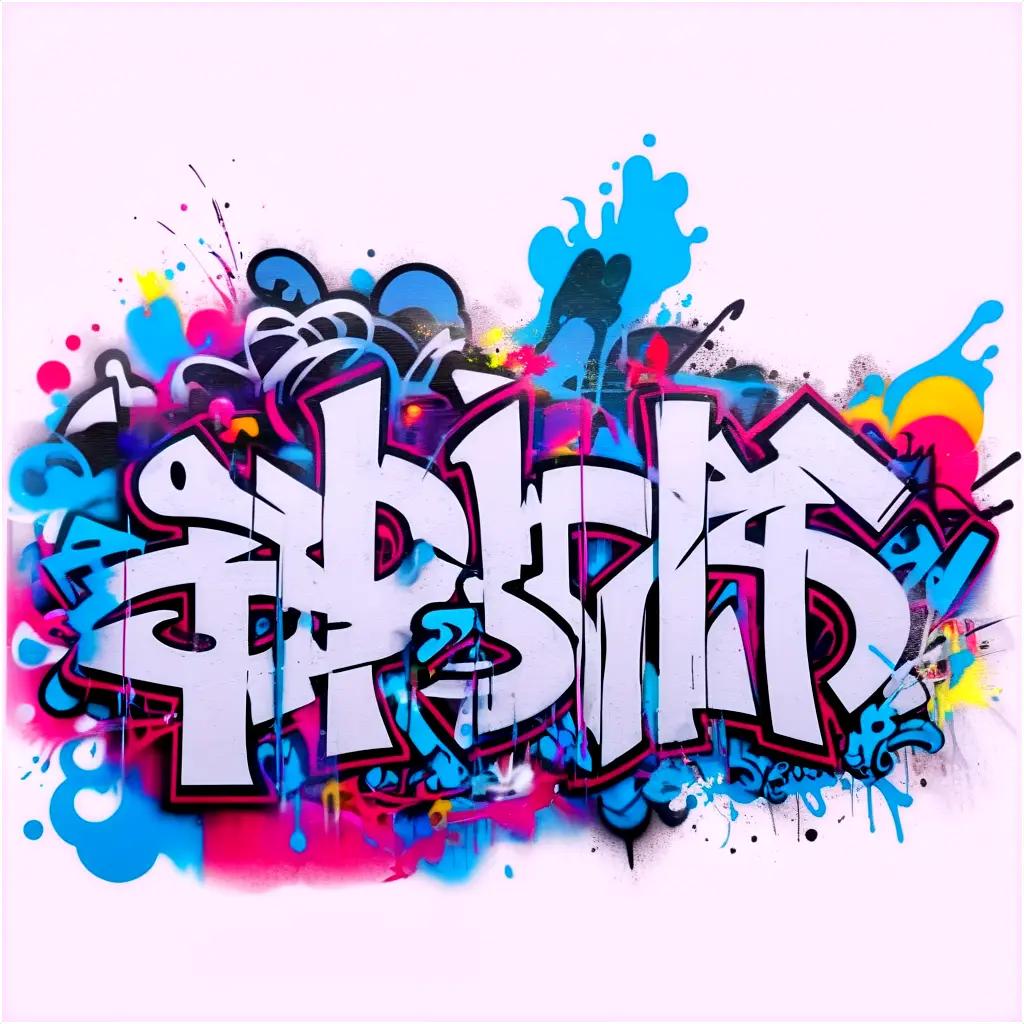 graffiti art piece with a transparent background