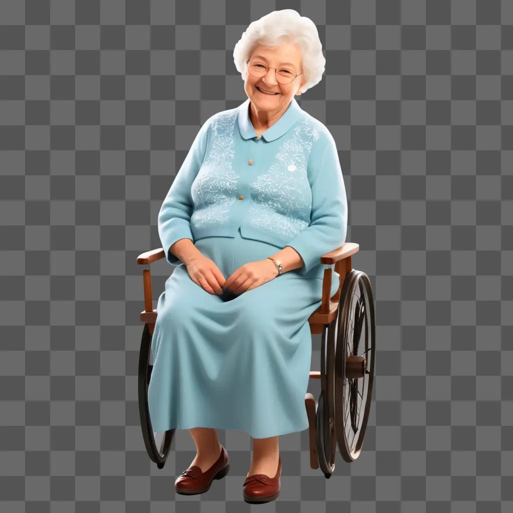 grandma in a wheelchair smiling at the camera