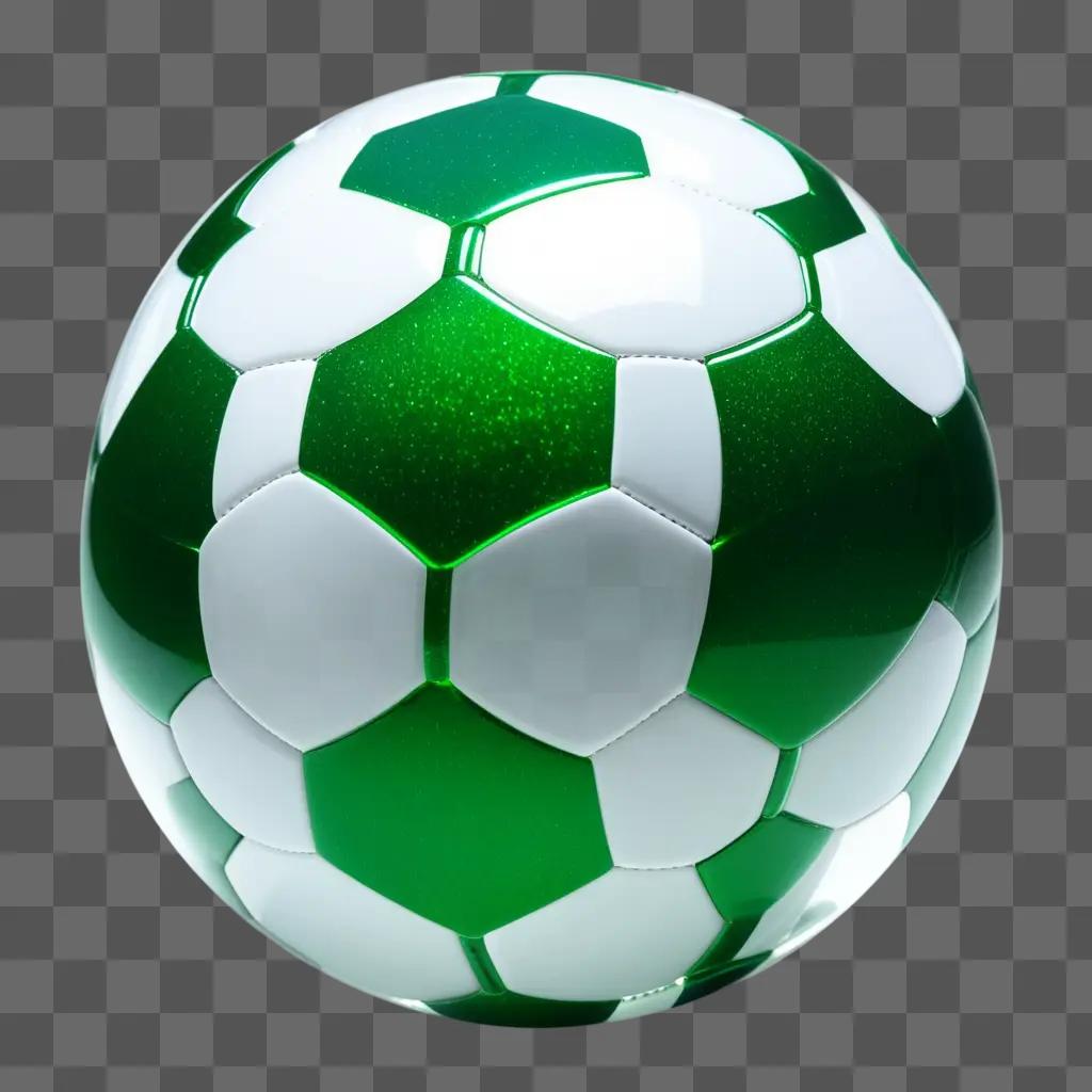 green and white football with a transparent design