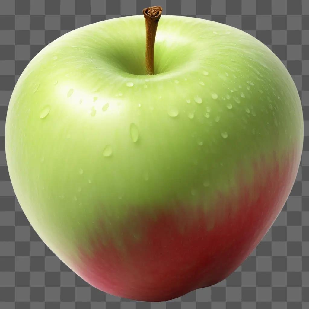 green apple is shown in a colorful image