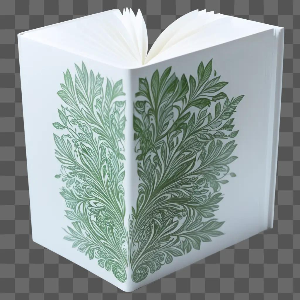 green book with a leafy design on the cover