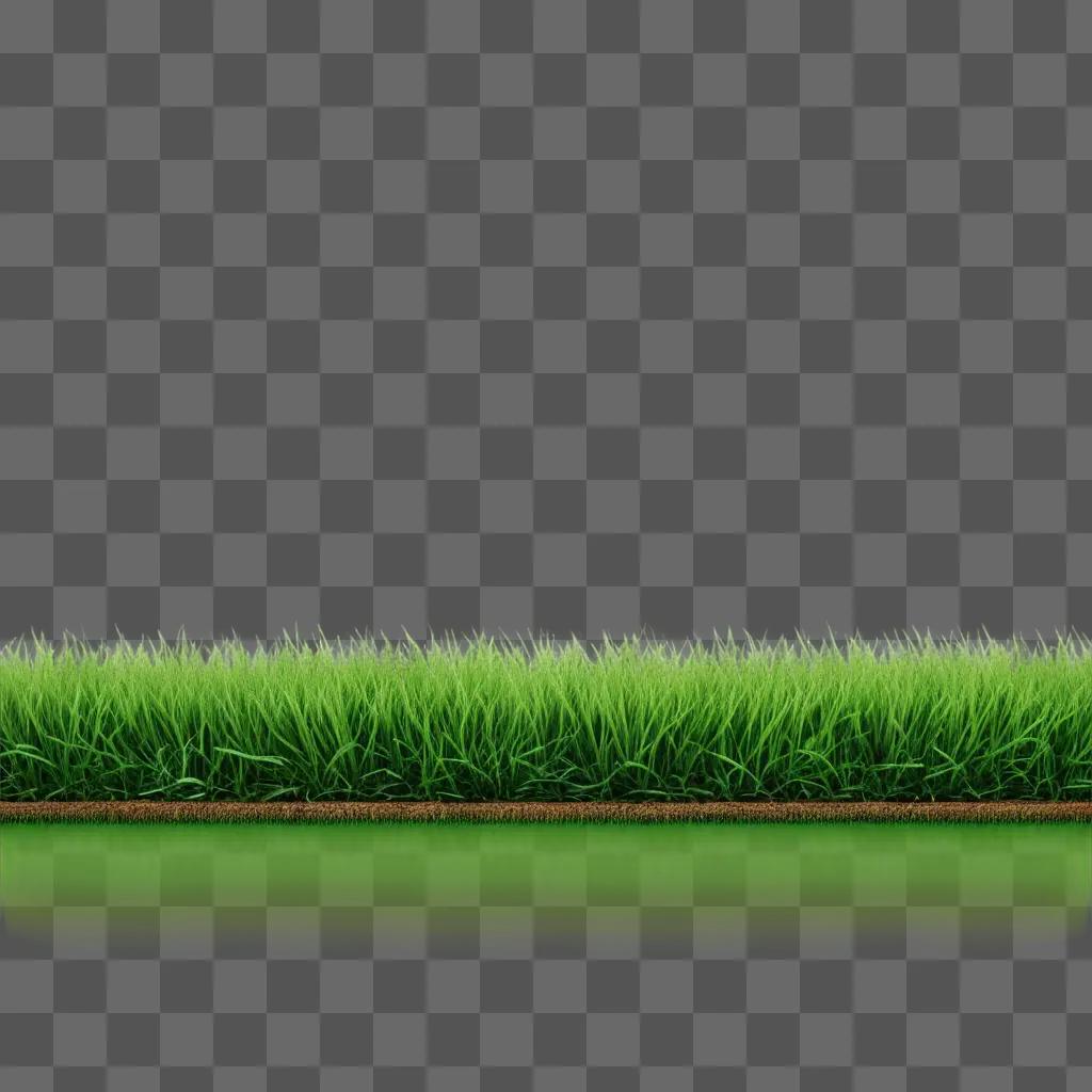 green border of grass on a green background