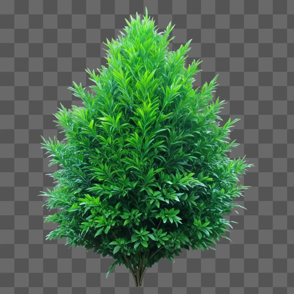 green bush against a green background