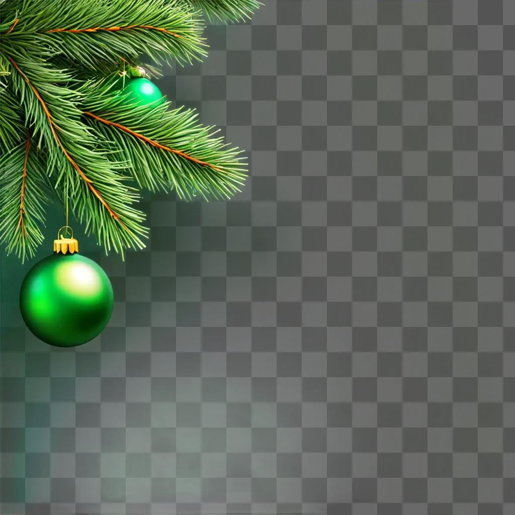 green christmas background A Christmas tree with green ornaments