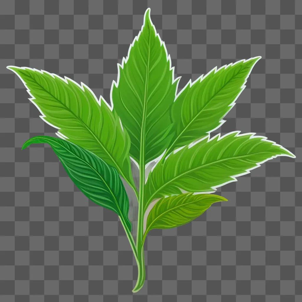 green leafy plant with a seed clipart