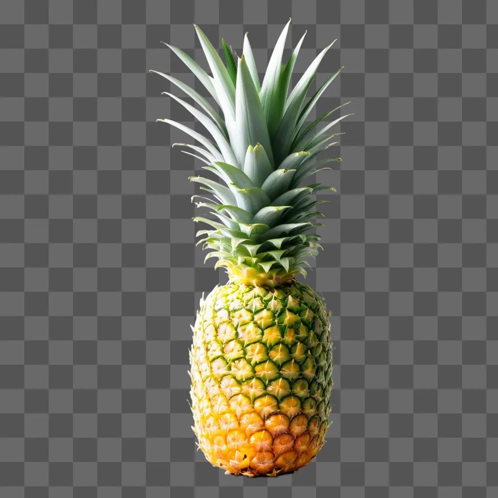 green pineapple stands in the light