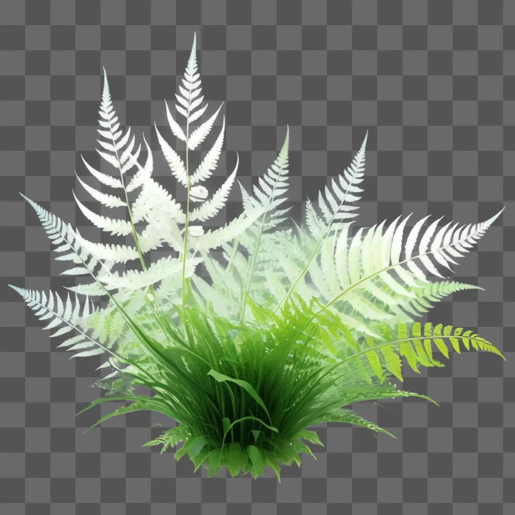 green plant with white leaves and a glowing background