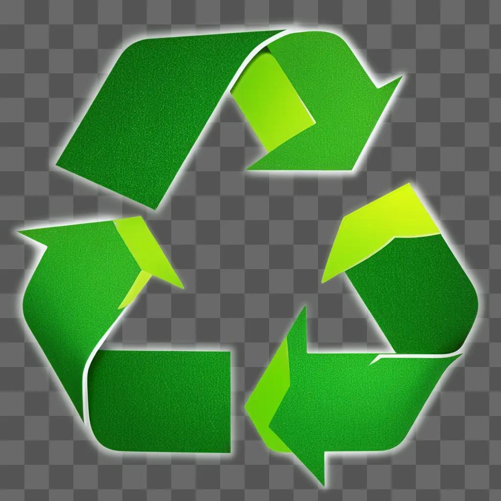 白い矢印が付いた緑のリサイクルロゴ