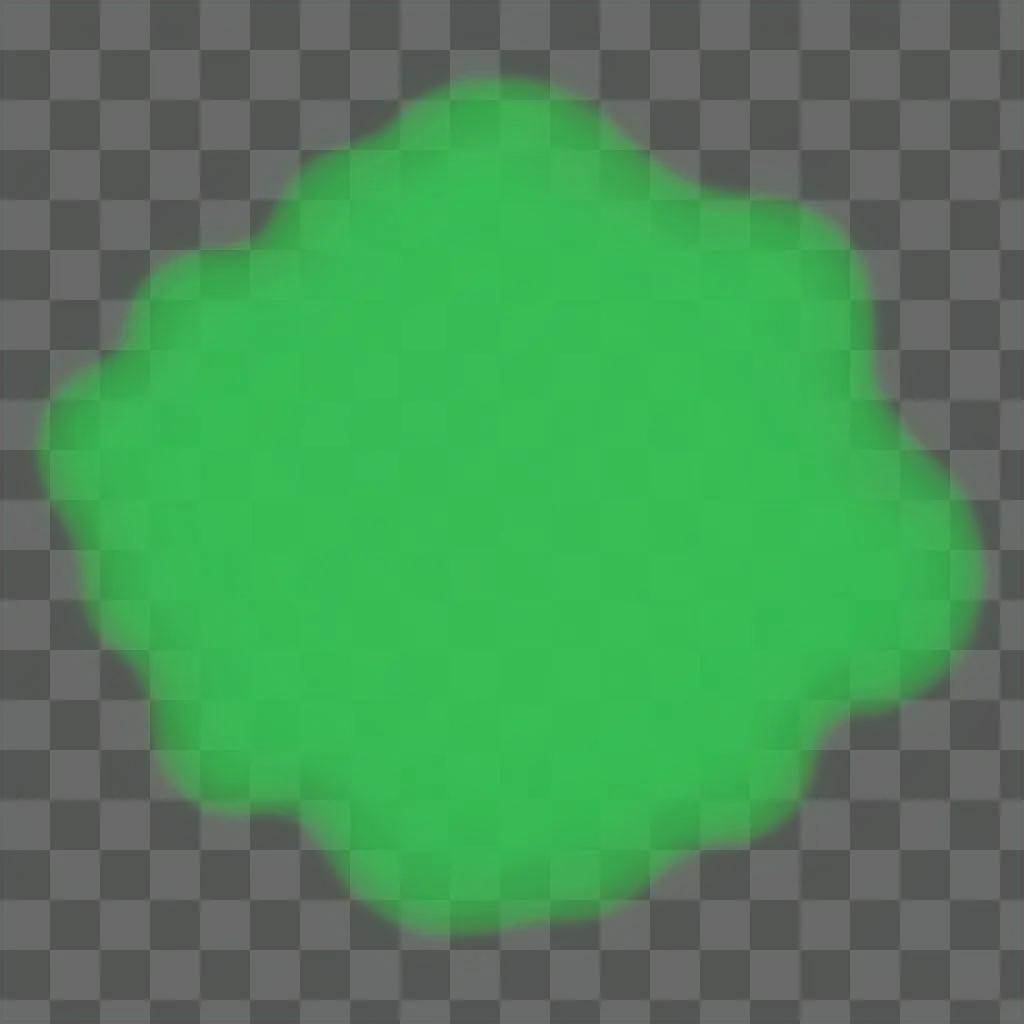 green screen with a white outline