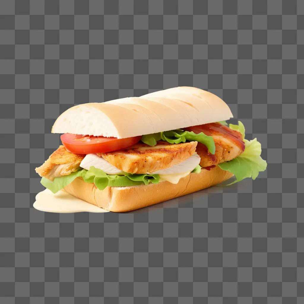 grilled chicken sandwich with lettuce and tomato