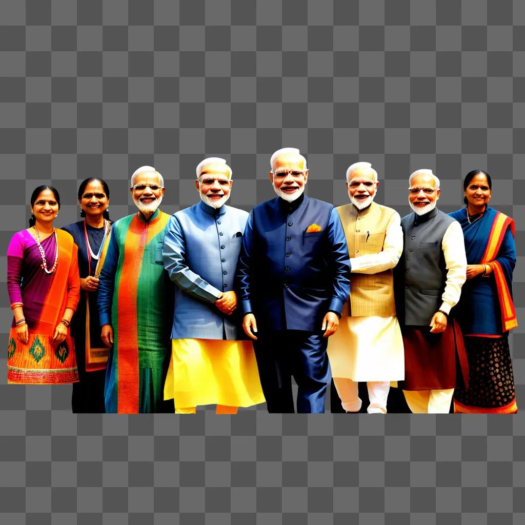 group of Indian leaders pose for a photo