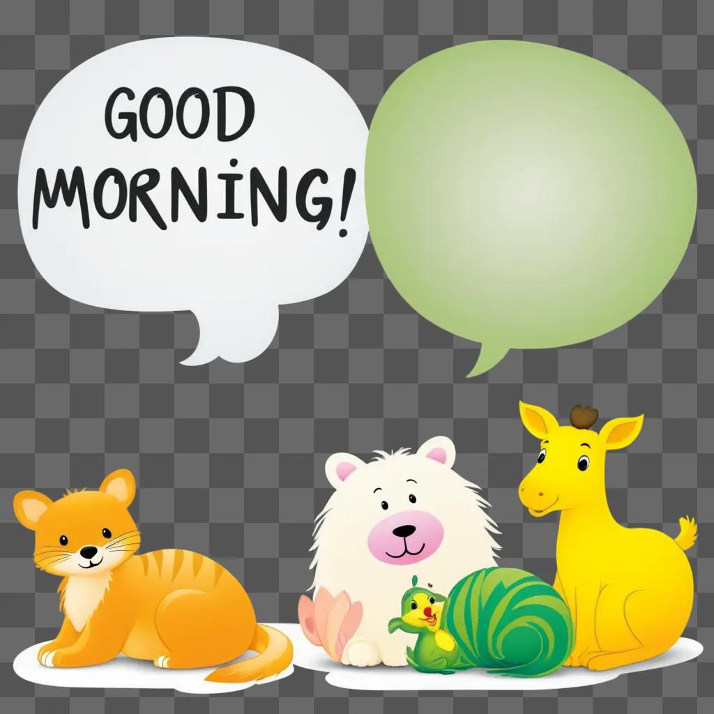 group of animals say good morning!