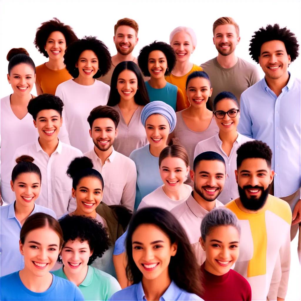 group of diverse people smiling for a picture