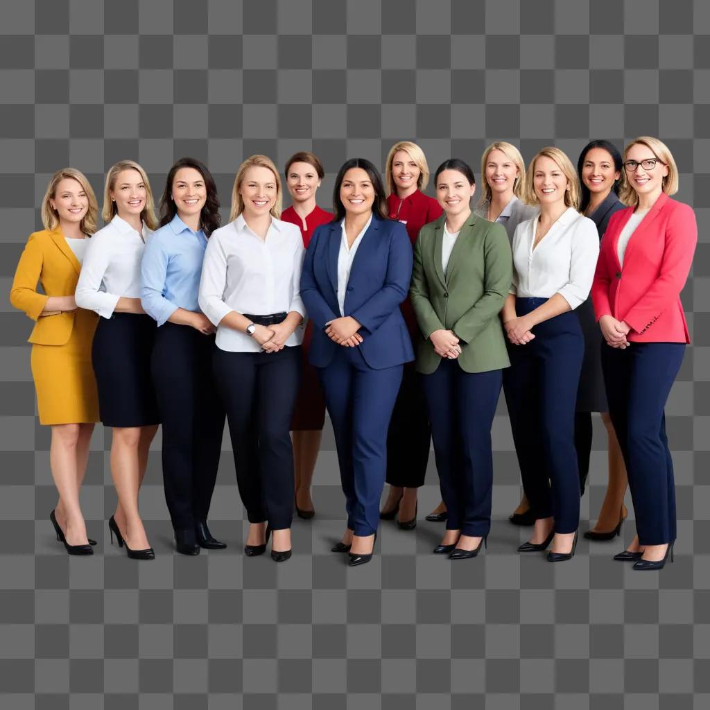 group of female staff pose for a professional photo