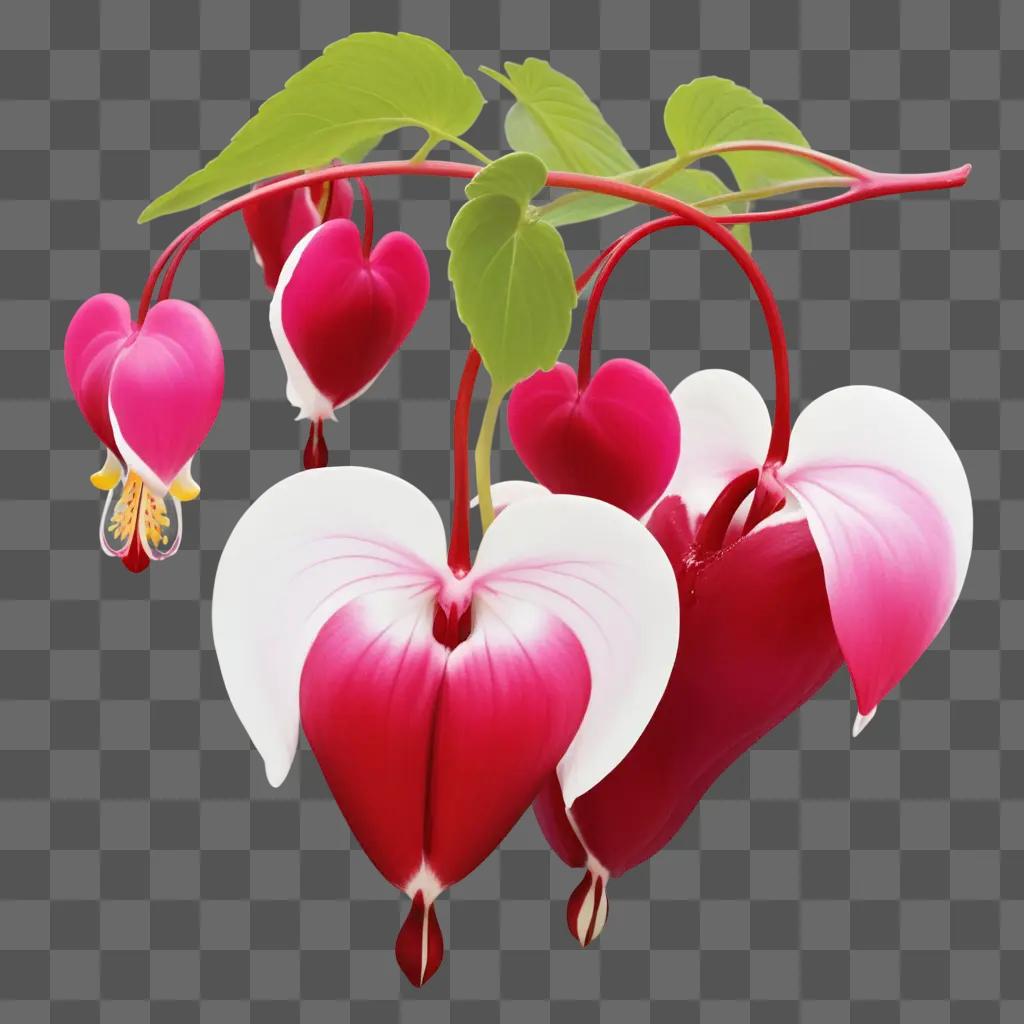 group of flowers with heart shaped leaves