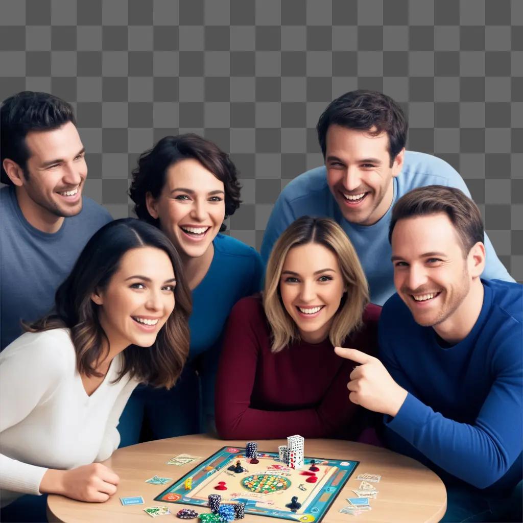 group of friends play a board game on a table