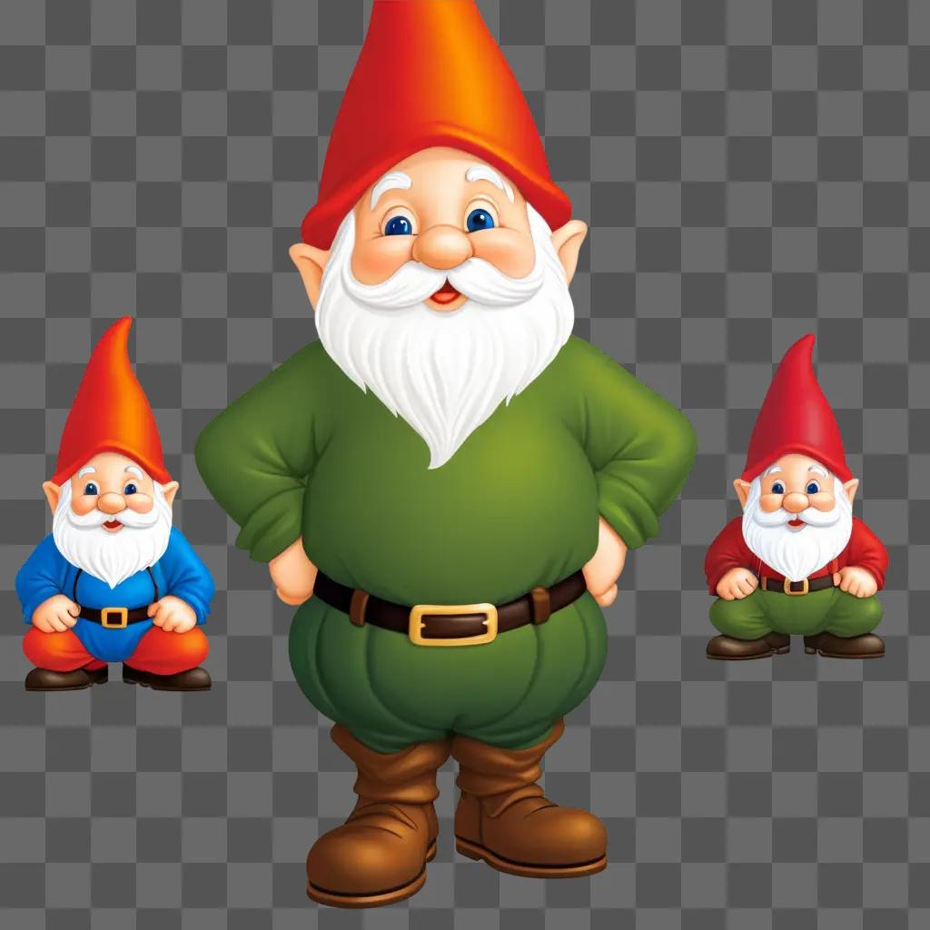 group of gnome clipart standing together