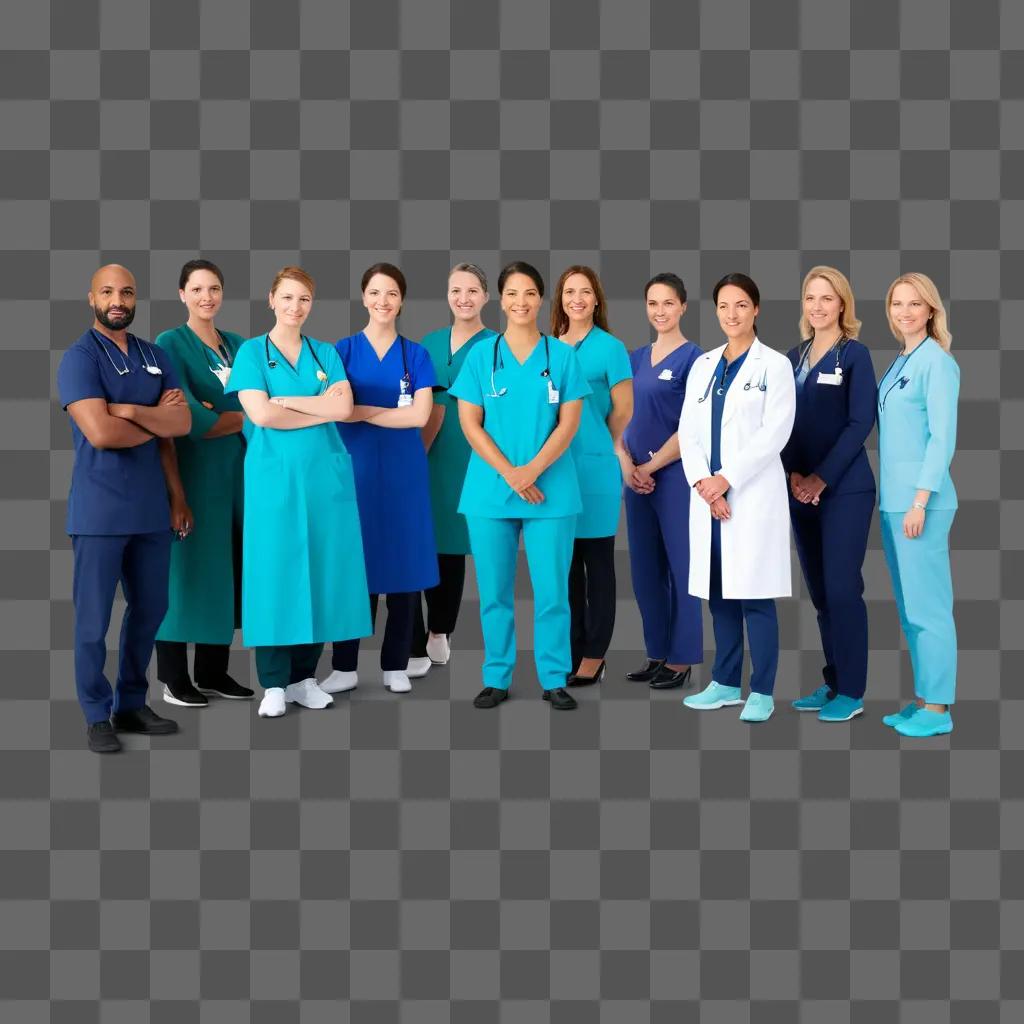 group of nurses pose for a staff image