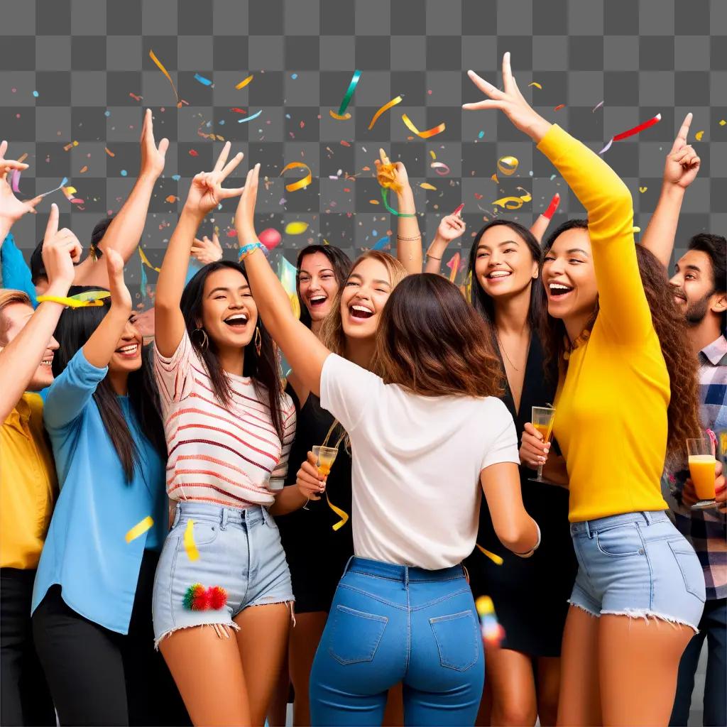 group of people celebrate together at a party