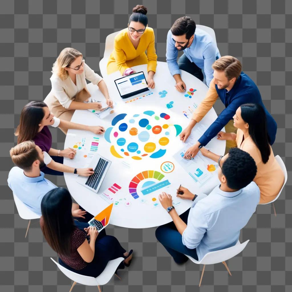 group of people collaborate on a project at a meeting