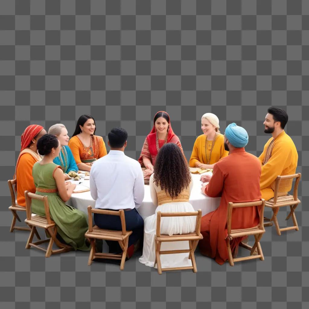 group of people from diverse backgrounds gathered around a table