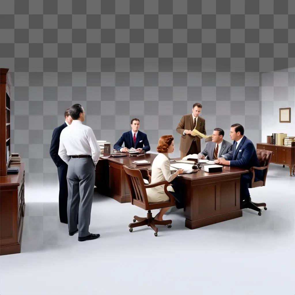 group of people in an office setting