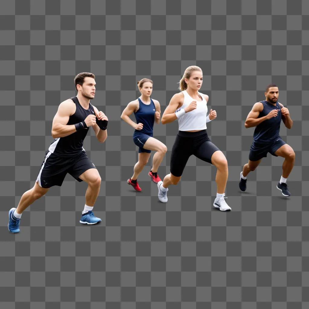 group of people running in a training session