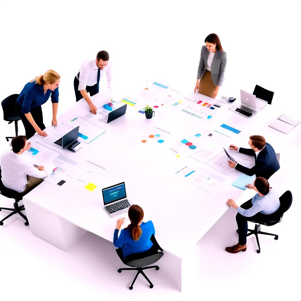 group of people working together on a whiteboard