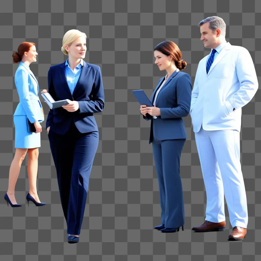 group of women and men dressed in business attire