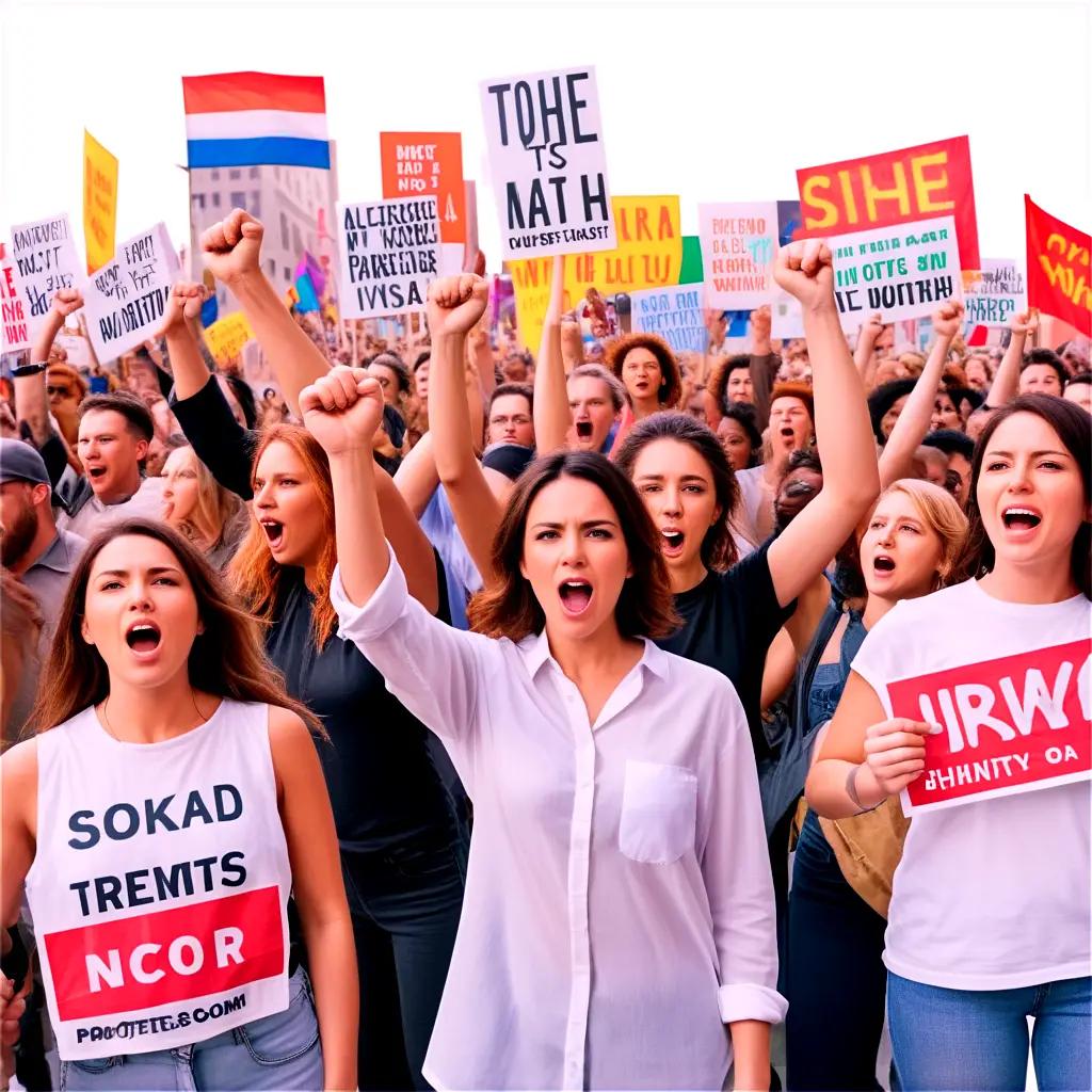 政府に抗議する女性団体