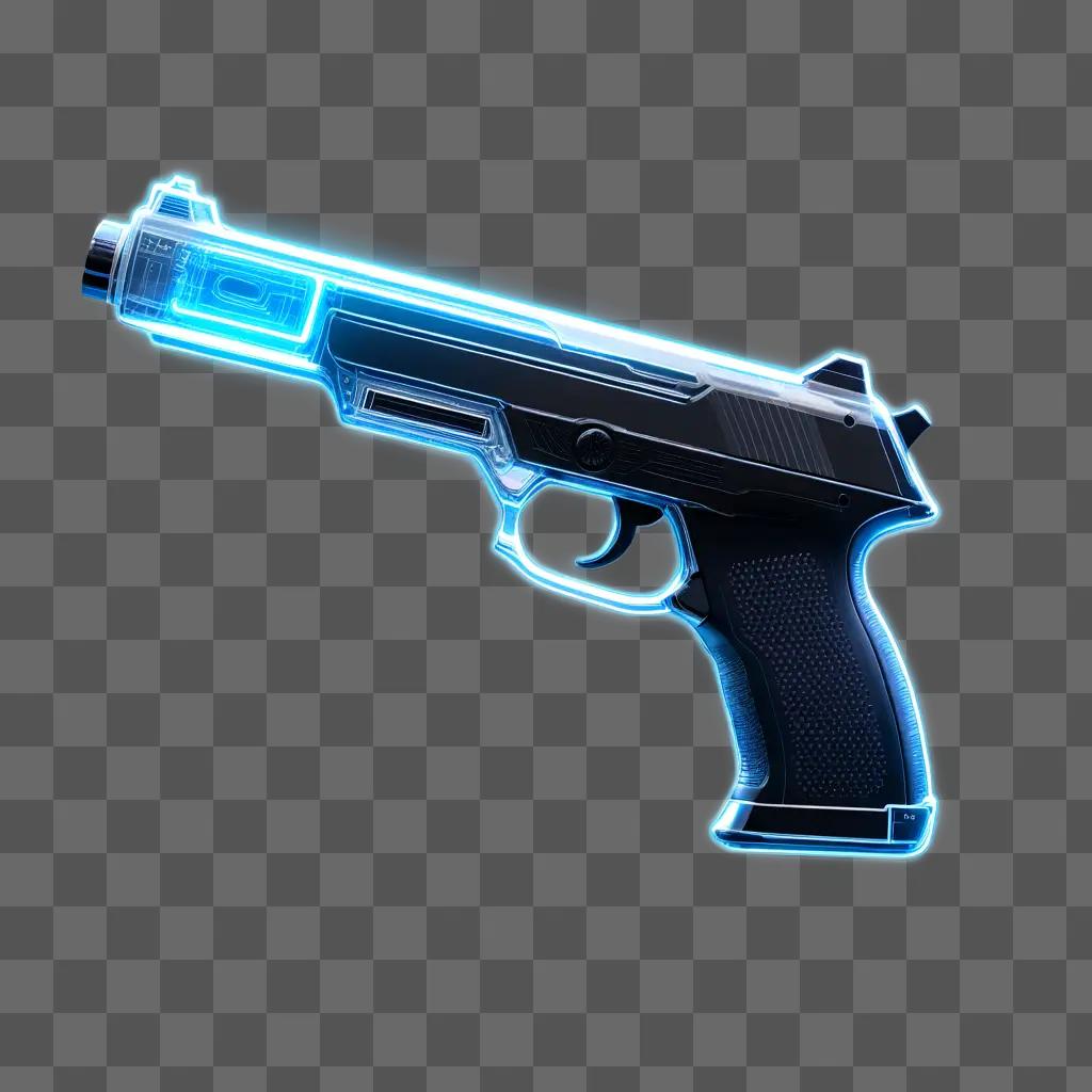 gun is glowing in the dark