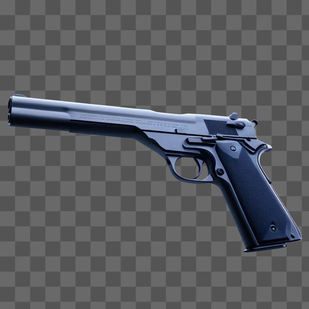 gun with no background and a blue light