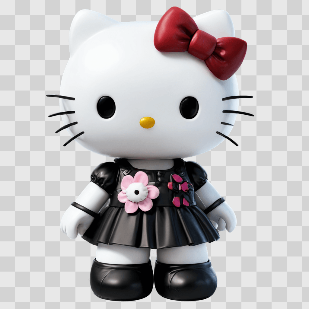 halloween hello kitty A Hello Kitty doll dressed in black and pink