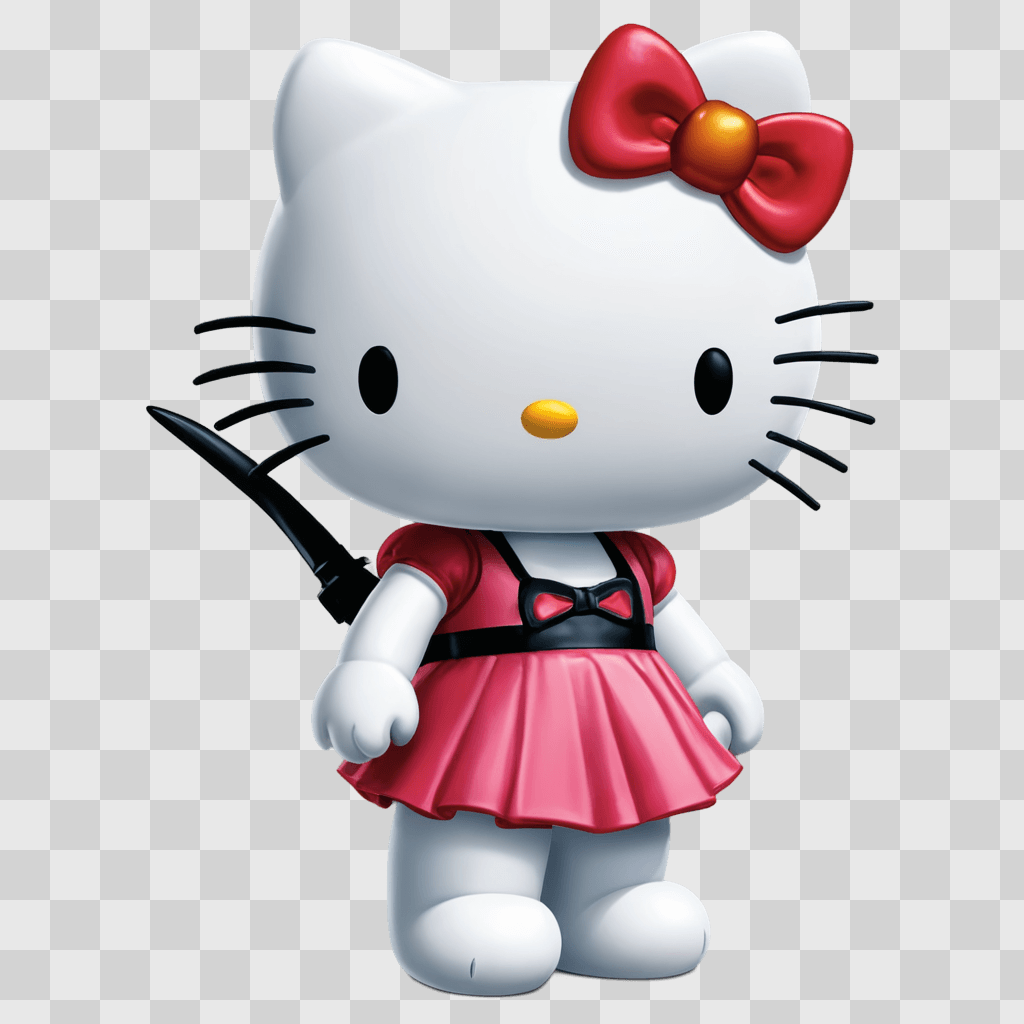 halloween hello kitty A Hello Kitty doll in pink dress and bow