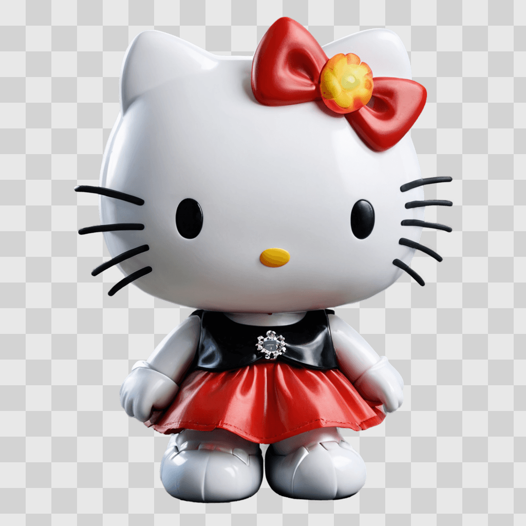 halloween hello kitty A Hello Kitty doll stands with a bow