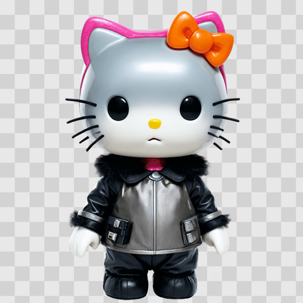 halloween hello kitty Hello Kitty in a black and silver outfit