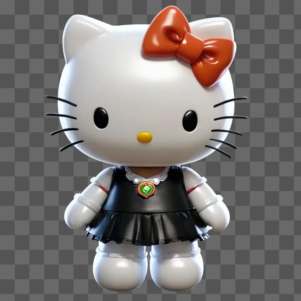 halloween hello kitty Hello Kitty in a black dress with a bow