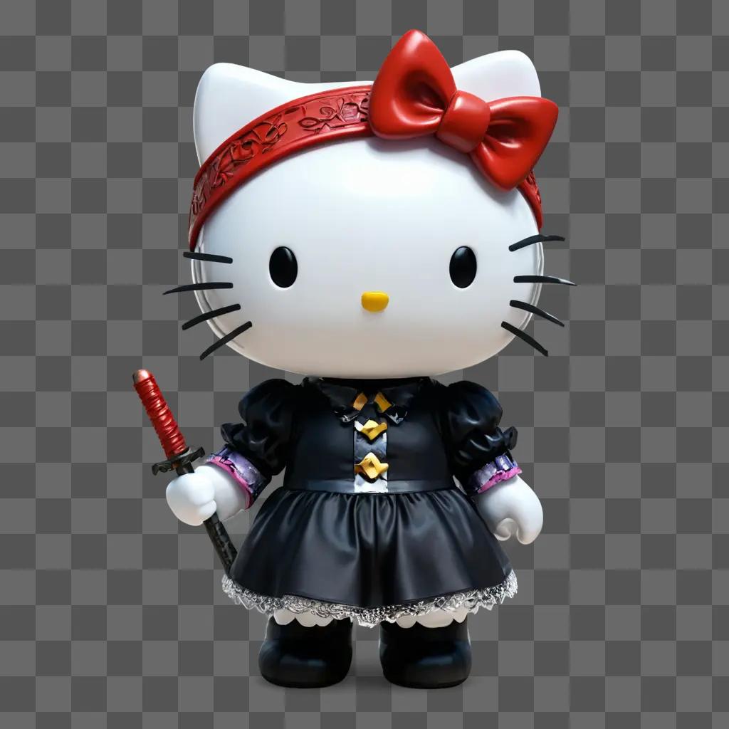 halloween hello kitty Hello Kitty with a sword and a bow