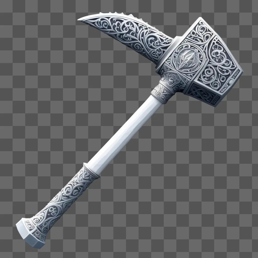 hammer with intricate designs on it