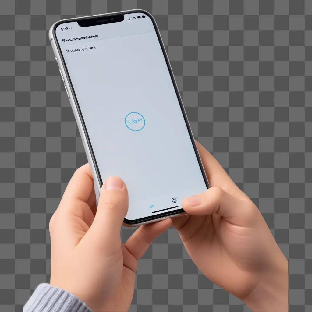 hand holding a phone in a blurry background