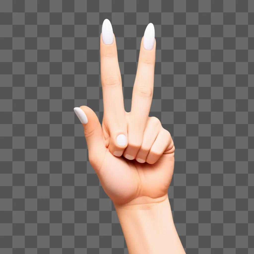 hand makes a peace sign with a middle finger clipart