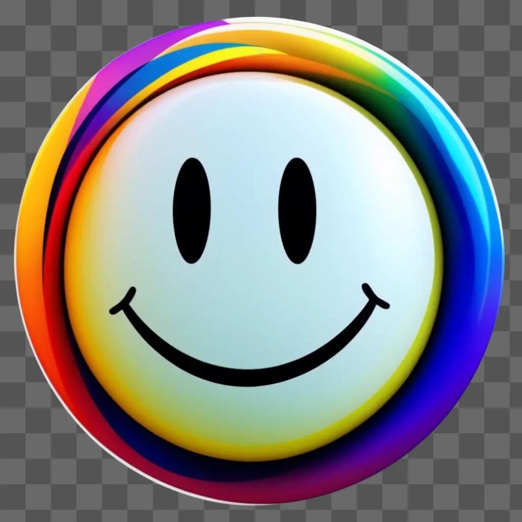 happy smiley face in colorful clipart