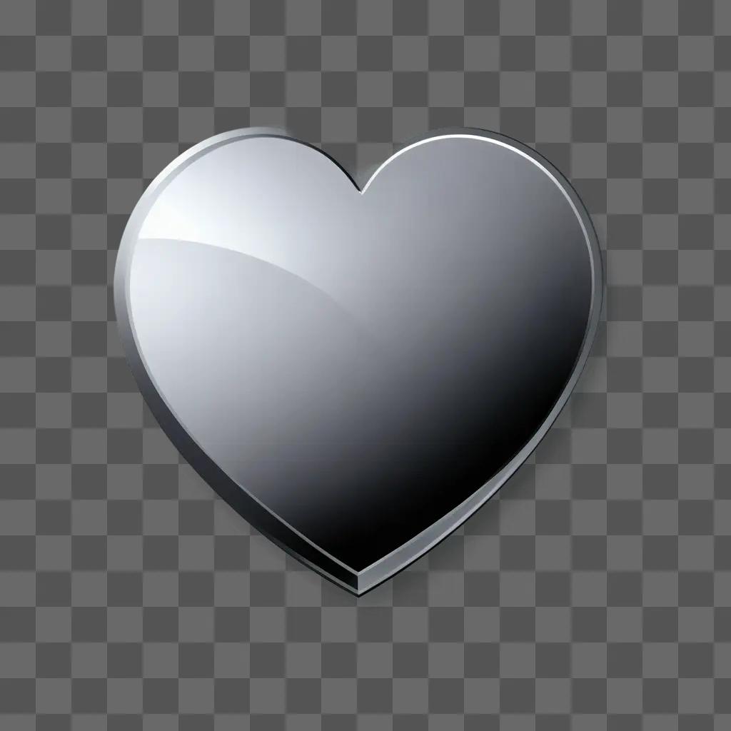 heart icon on a gray background