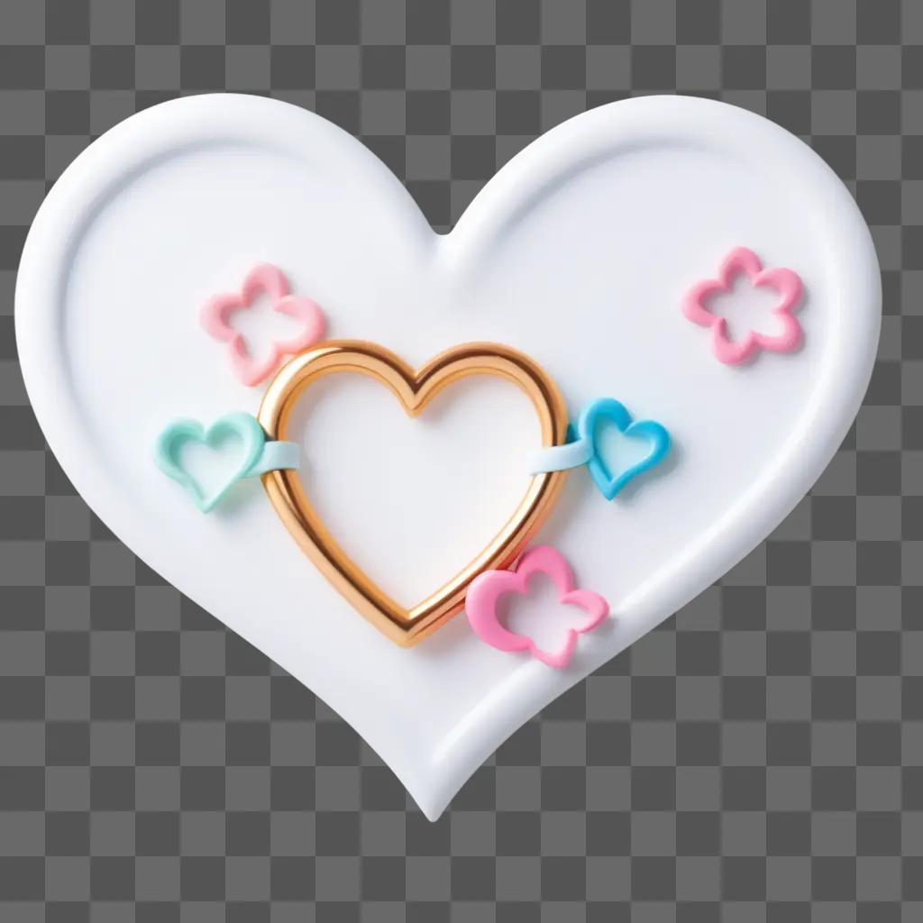 heart is adorned with cute clipart hearts