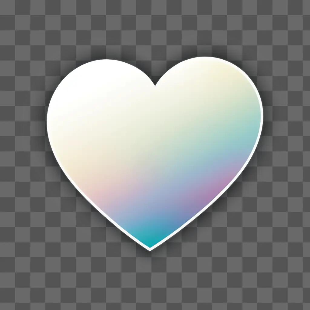 heart outline clipart with a gradient background