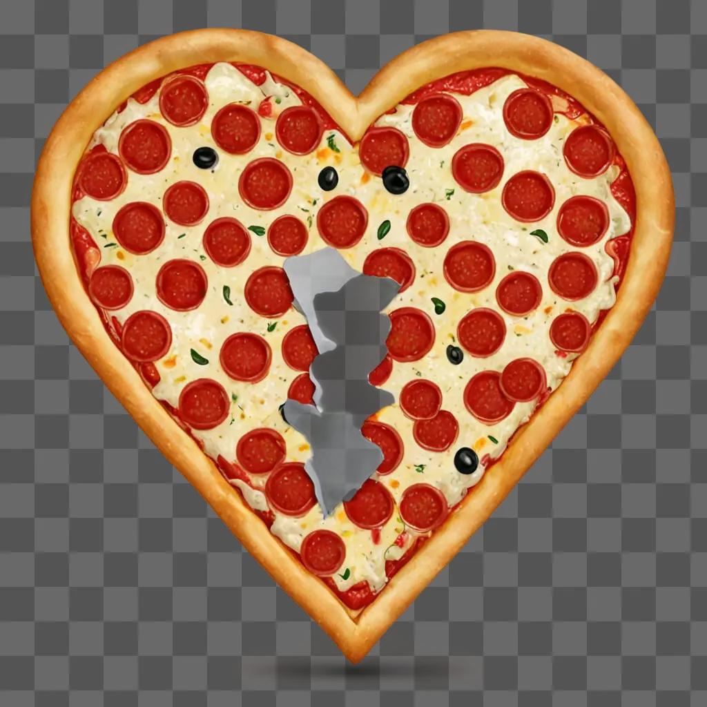 heart pizza clipart Pizza heart with a hole in it