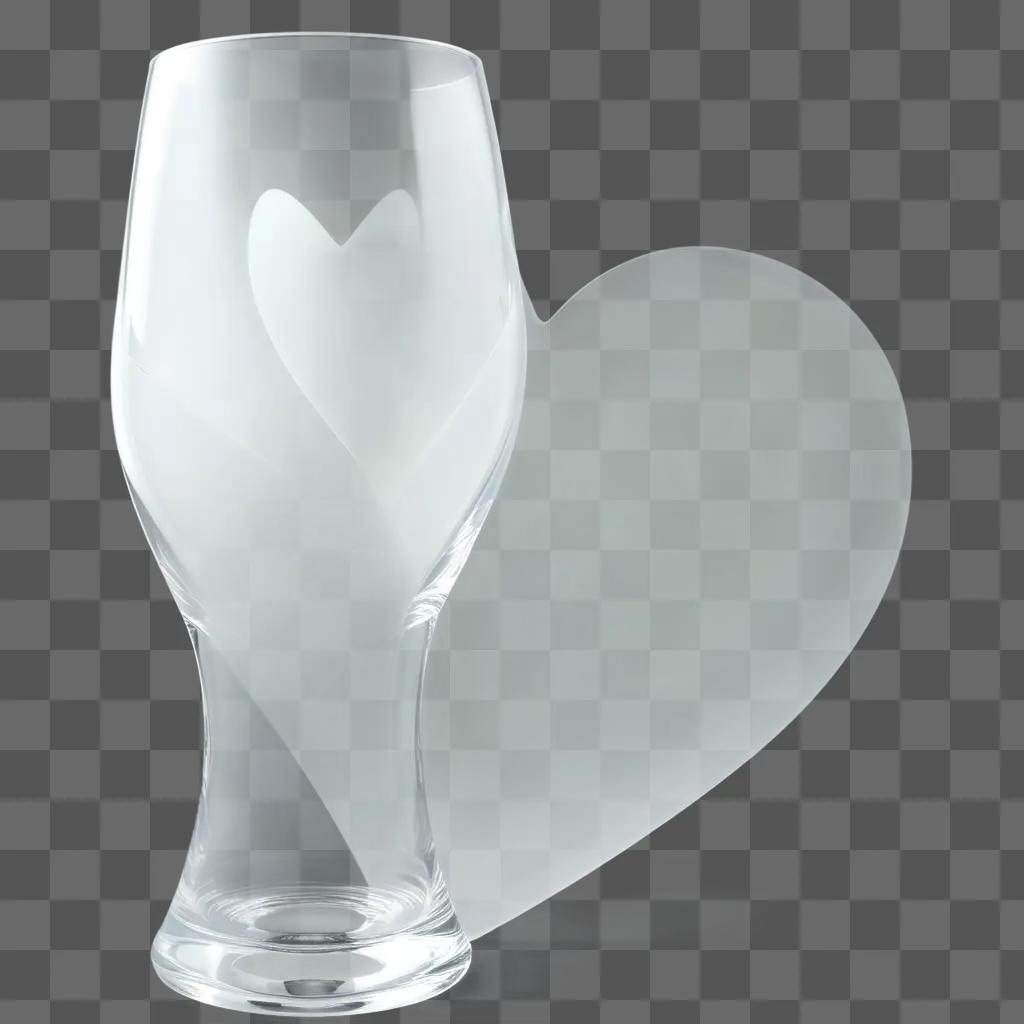 heart shape on a transparent glass